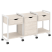 Тумба на колесных опорах наборная VR.L-TN-6.K 1440x460x767 (Тиквуд Темный/Белый металл)