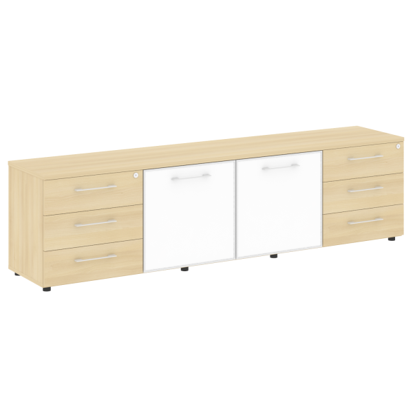 Тумба модульная белые двери LT.TS 4.2 2200x450x580 (Акация Лорка)