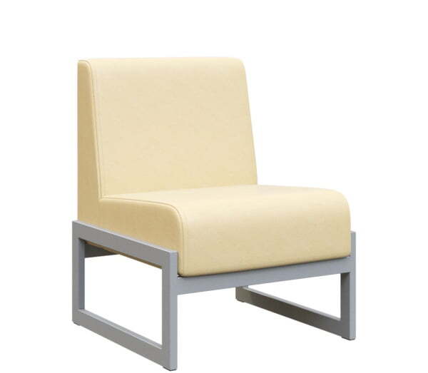 Диван одноместный MD.D1  (655х700х700) (Oregon Бежевый арт.11/Серый металл)