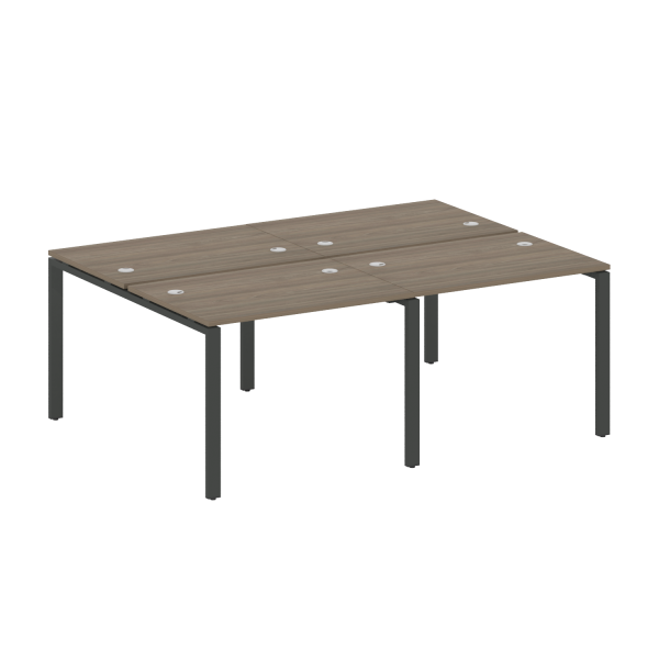 Рабочая станция на 4 раб. места Metal System Style БП.СМ-4.1 2000x1475x750 (Вяз/Антрацит металл)