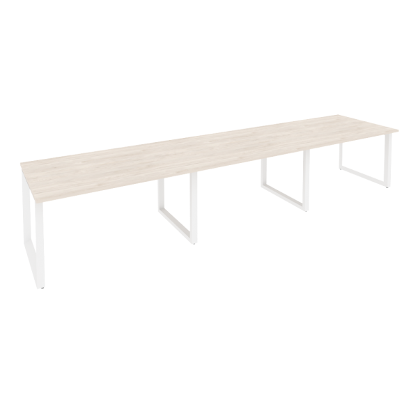 Стол переговорный Onix O.MO-PRG-3.3 4140x980x750 (Денвер Светлый/Белый Металл)