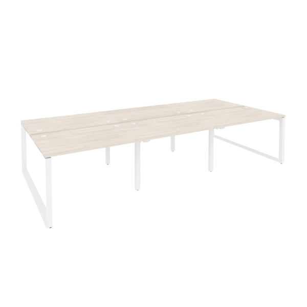 Рабочая станция на О-образном м/к Onix O.MO-D.RS-6.2.8 3540x1635x750 (Денвер Светлый/Белый Металл)