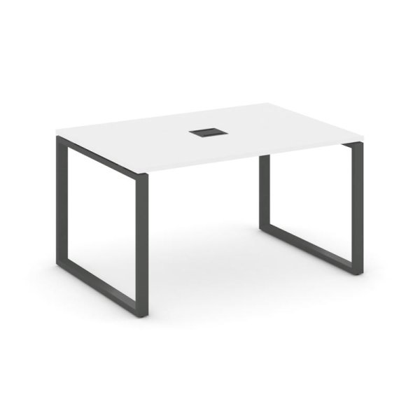 Стол переговорный SN-6O.SPRG-001 (980х980х750) (Белый/Металл Антрацит)