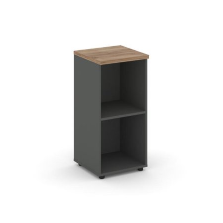 Стеллаж низкий узкий SN.STU.E-300 (400х400х833) (Антрацит/Дуб Табак)
