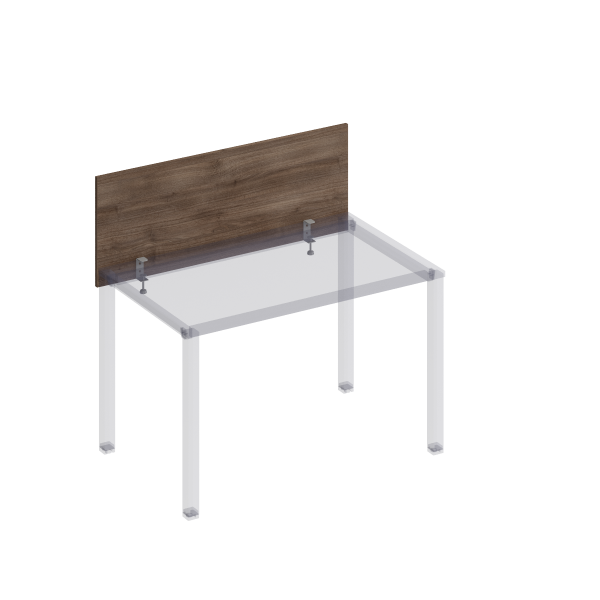 Экран настл. фронт. с кроншт. для стола 120 на мет. каркасе КФ Комфорт КФ К.841 1200x450x18 (Дуб шамони темныйСерый)