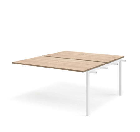 TOUR LIGHT Бенч-система 2 рабочих места 140143 (Дуб калифорнийский/Белый металл)