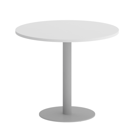 Стол круглый VR.SP-5-90.1 900x900x750 (Белый Бриллиант/Серый Металл)