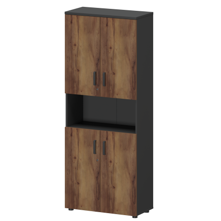 Шкаф Смарт СМШ-58Д4 Тип1 792x380x1990 (Графит/Таксония)