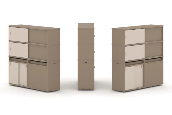 Тумба двойная + высокая надставка ES.NB.2V-27 (1500х410х1520) (Латте/Капучино)