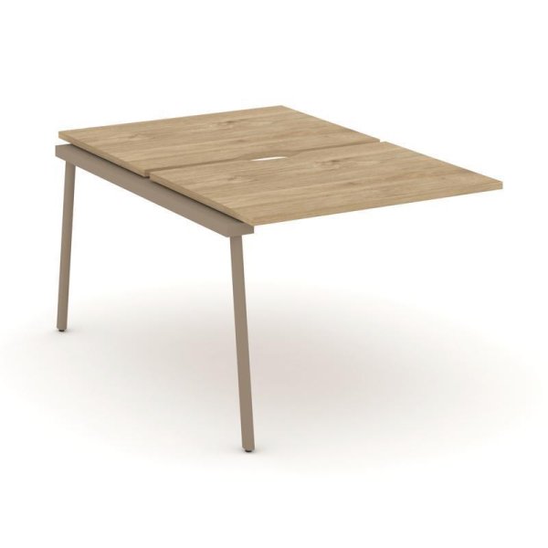 Двойной наборный элемент рабочей станциии ES.2.NRS-1-VP (980х1500х750) (Тиквуд Светлый/Металл Латте)