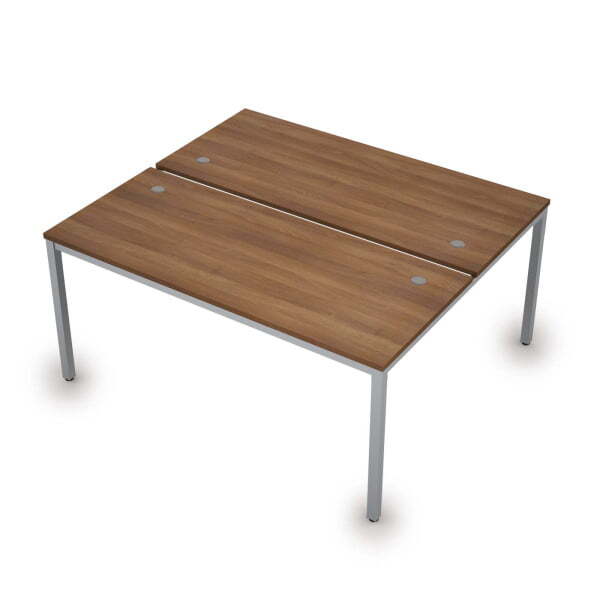 6МБ.274 Бенч-система на два рабочих места (1600x1435x750) (Шамони темный/Алюминий матовый)