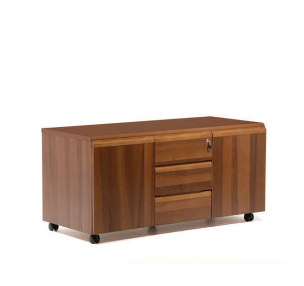 Тумба подкатная QM7143 1300х560х610 (Орех)