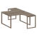 Рабочая станция криволинейная Metal System Style БО.РАС-СА-2.3 1400x2435x750 (Дуб Наварра/Серый металл)