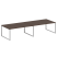 Переговорный стол 2 столешницы Metal System Style БО.ПРГ-2.5 3600x1235x750 (Дуб Наварра/Серый металл)