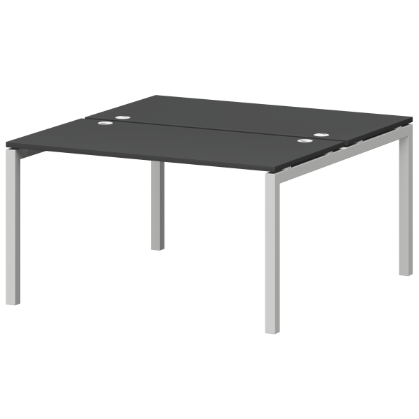 Бенч двойной на металлокаркасе Смарт СМС2-П-10К.149.Пр50 1000x1496x750 (Графит/Белый)