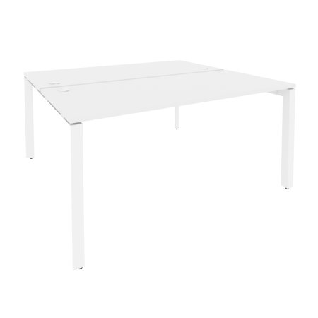 Рабочая станция на П-образном м/к Onix O.MP-D.RS-2.4.7 1580x1475x750 (Белый Бриллиант/Белый Металл)