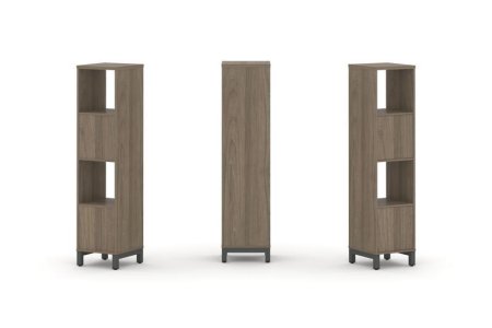 Набор стеллажа 1 сторонний, 4 яруса SN.NS-411 (387х400х1615) (Вяз Благородный/Металл Антрацит)