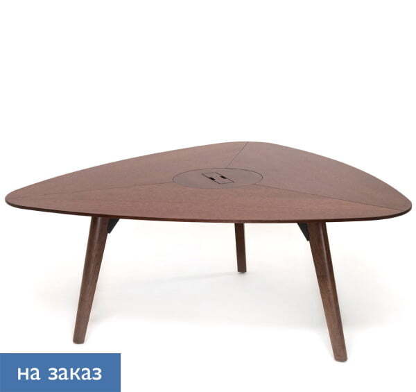 RAIL Стол для переговоров треугольный (Дуб табак)