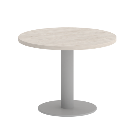 Стол журнальный круглый VR.SP-5-60.1G 600x600x450 (Денвер Светлый/Серый Металл)