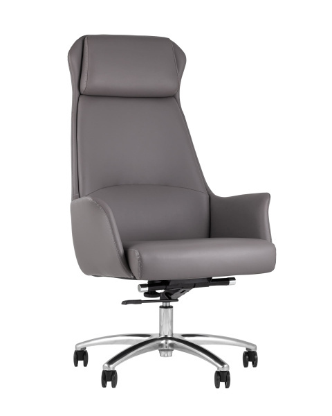 Кресло руководителя TopChairs Viking серое (Компьютерное кресло Viking серый)