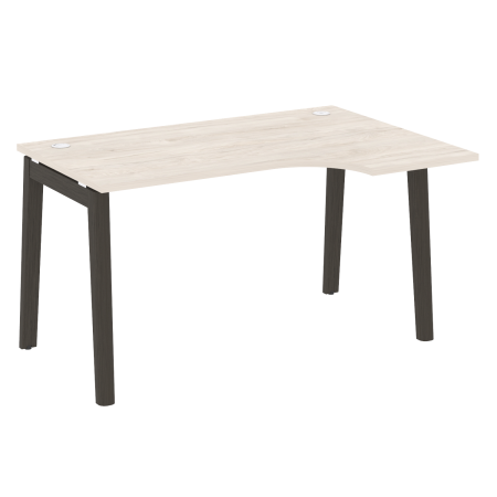 Стол эргономичный правый на деревянных опорах Onix Wood OW.SA-2R 1380x980x750 (Денвер Светлый/Дуб Темный)