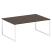 Переговорный стол 1 столешница Metal System Style БО.ПРГ-1.5 1800x1235x750 (Дуб Наварра/Серый металл)
