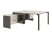 Стол-тандем на металлокаркасе с тумбой Solution D-424 1750x2380x750 (Бетон/КашемирБежевый)