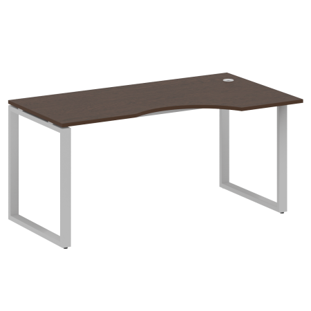 Стол криволинейный левый Metal System Style БО.СА-1 Пр 1600x900x750 (Венге Цаво/Серый металл)