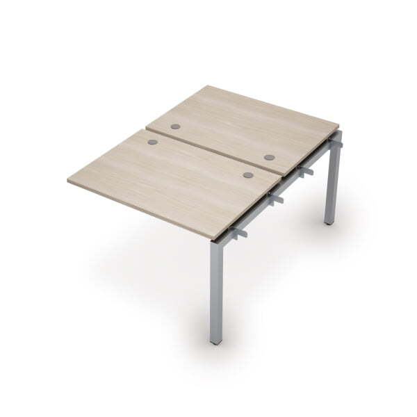 6МБС.5277 Бенч-система на 2 рабочих места, средний модуль (1000x1435x750) (Шамони светлый/Алюминий матовый)