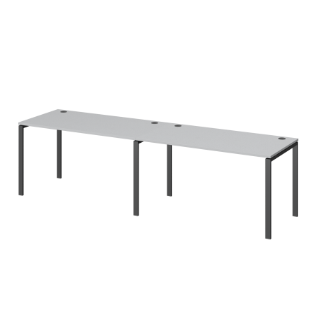 Бенч линейный на 2 рабочих места Арго-М АМБЛ-004 3200x730x760 (Серый/Антрацит)