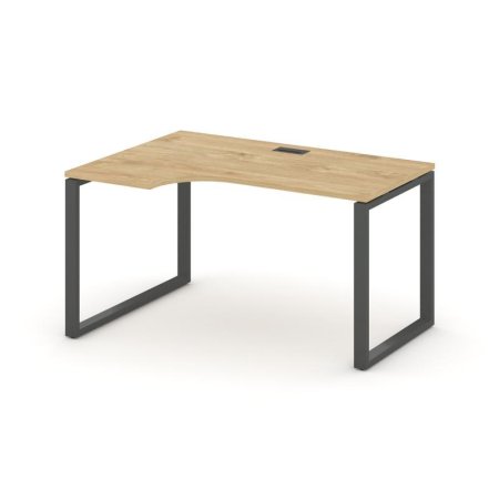 Стол рабочий эргономичный SN-6O.SPA-011(L) (1380х700/980х750) (Тиквуд Светлый/Металл Антрацит)