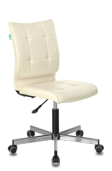 Кресло Бюрократ CH-330M/BEIGE без подлокотников бежевый искусственная кожа крестовина металл (Компьютерное кресло CH-330M бежевый)