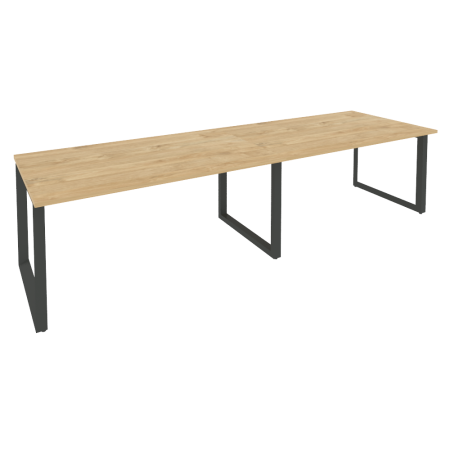 Стол переговорный Onix O.MO-PRG-2.4 3160x980x750 (Тиквуд Светлый/Черный металл)