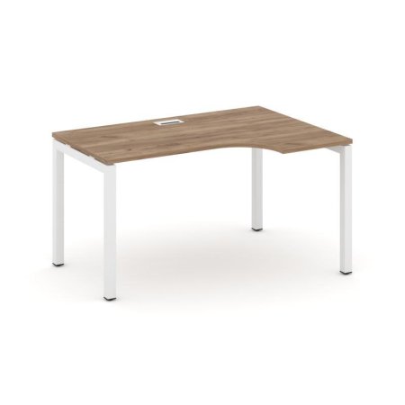 Стол рабочий эргономичный SN-5P.SPA-011(R) (1380х700/980х750) (Дуб Табак/Металл Белый)