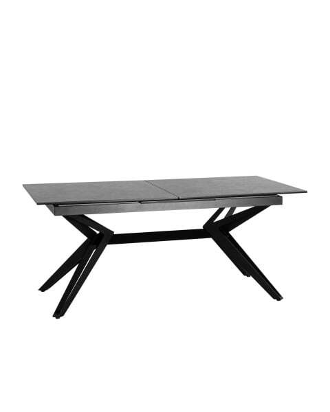 Стол обеденный Олимпия раскладной 180-230*90 керамика темная (Стол обеденный Олимпия черный)