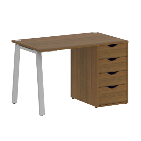 Стол письменный VR.SP-3-118.4.A 1180x720x750 (Орех Гварнери/Серый Металл)