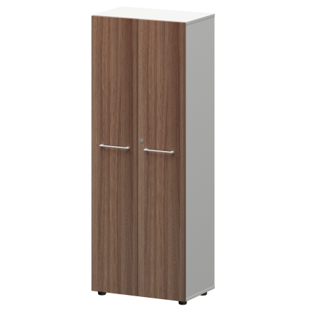Шкаф для одежды Кортез KZS-46 598x380x1595 (Темный шимо/Белый)