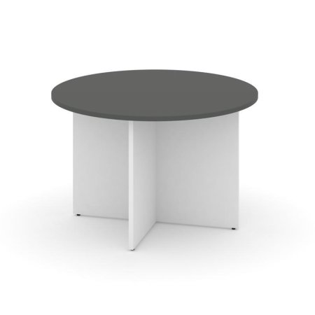 Стол переговорный круглый SN-D.SPRG-004 (1180х1180х750) (Антрацит/Белый)