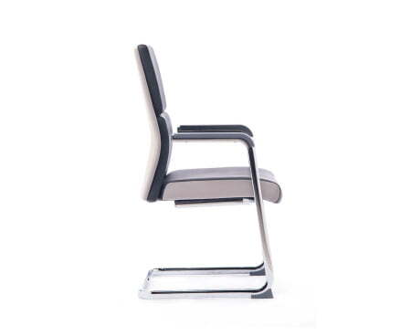 Лондон CF / хром / темно серая+светло серая (вставки) экокожа (Серый)