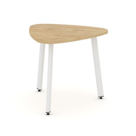 Стол переговорный SN-6.SPRG-70.3 (900х900х750) (Тиквуд Светлый/Металл Белый)