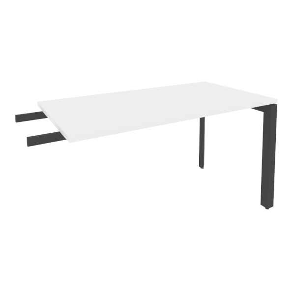 Брифинг-приставка на П-образном м/к Onix O.MP-BR-13 1380x720x750 (Белый Бриллиант/Черный металл)