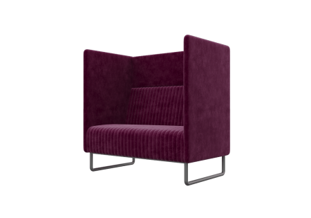 Диван одноместный BROS-1 (Velvet lux 65/Металл Черный)