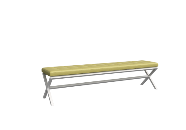 Банкетка трехместная NLT.L-3 (Korfu 14/Металл Белый)