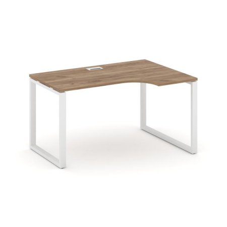 Стол рабочий эргономичный SN-6O.SPA-021(R) (1380х800/980х750) (Дуб Табак/Металл Белый)