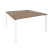 Рабочая станция на П-образном м/к Onix O.MP-D.RS-2.3.7 1380x1475x750 (Тиквуд Темный/Белый Металл)