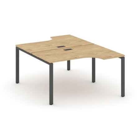 Рабочая станция эргономичная SN-6P.DRPA-011 (1380х1432/1992х750) (Тиквуд Светлый/Металл Антрацит)