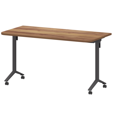 Стол мобильный складной радиусный Моби МБ25-140.70Р 1400x700x750 (Таксония/Антрацит)