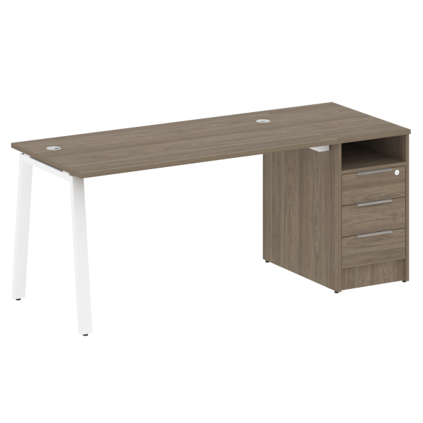 Рабочая станция Metal System Style БА.РС-СТП-1.3 1812x720x750 (Вяз/Белый металл)