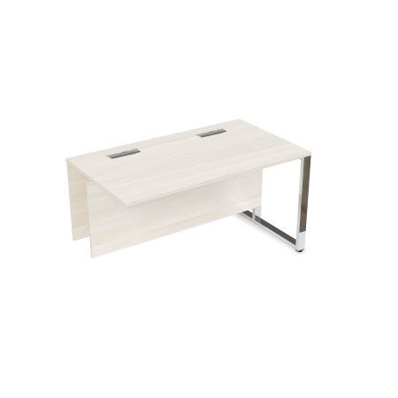 16СПК.184 Стол прямой бенч, конечный модуль  (1400x800x750) (Ivory | Металл Глянец)