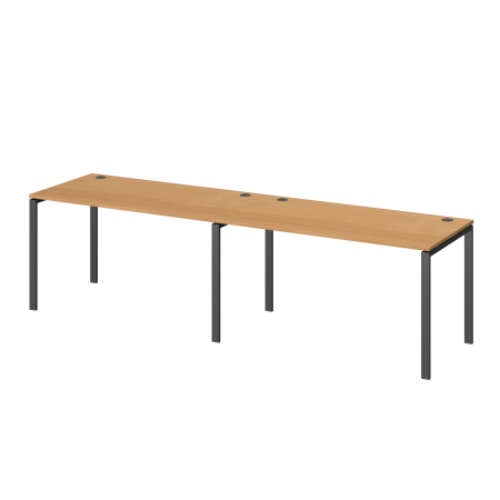 Бенч линейный на 2 рабочих места Арго-М АМБЛ-004 3200x730x760 (Ольха/Антрацит)
